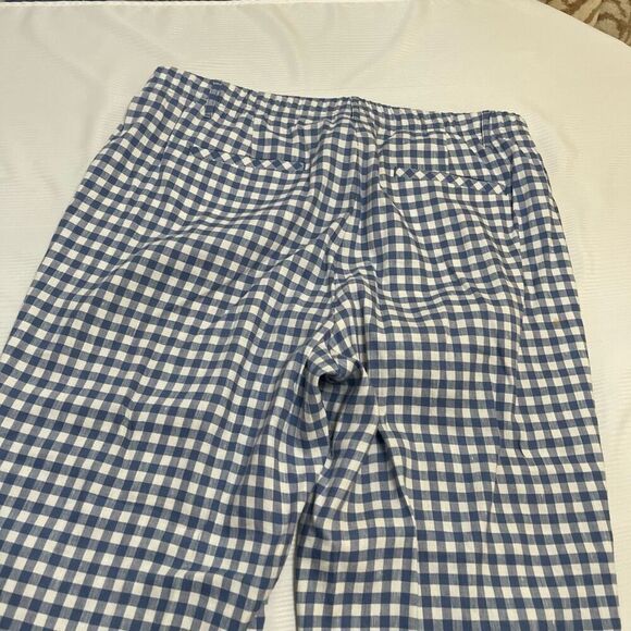 J. Jill Linen Stretch Blue White Capri Crop Linen Pants Size XL - Picture 10 of 10